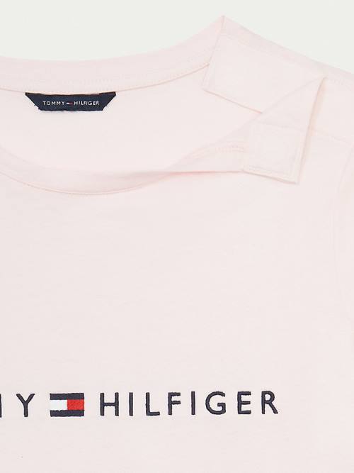 Tommy Hilfiger Adaptive Logo Tişört Kadın Pembe | TH501CFV