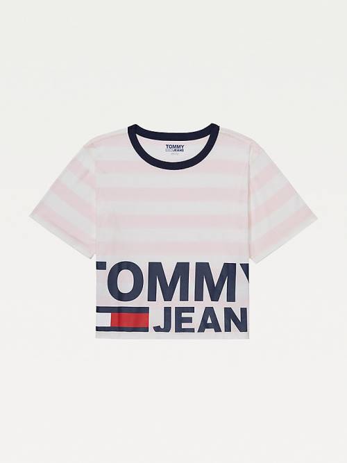 Tommy Hilfiger Adaptive Organic Pamuklu Tişört Kadın Pembe | TH039SCZ