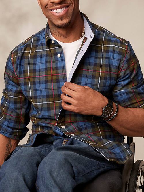 Tommy Hilfiger Adaptive Plaid Check Regular Fit Gömlek Erkek Multi | TH162DMB