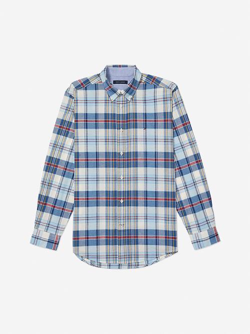 Tommy Hilfiger Adaptive Plaid Check Regular Fit Gömlek Erkek Mavi | TH716CJL