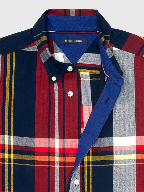 Tommy Hilfiger Adaptive Plaid Check Slim Fit Gömlek Erkek Multi | TH109WSD