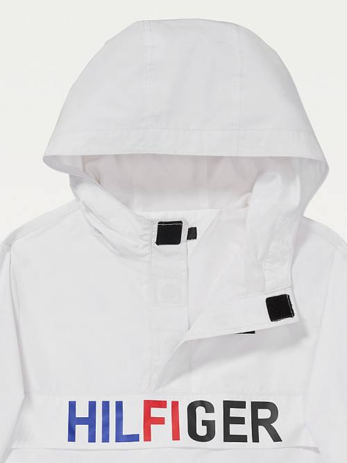 Tommy Hilfiger Adaptive Popover Anorak Ceket Erkek Çocuk Beyaz | TH036WJA