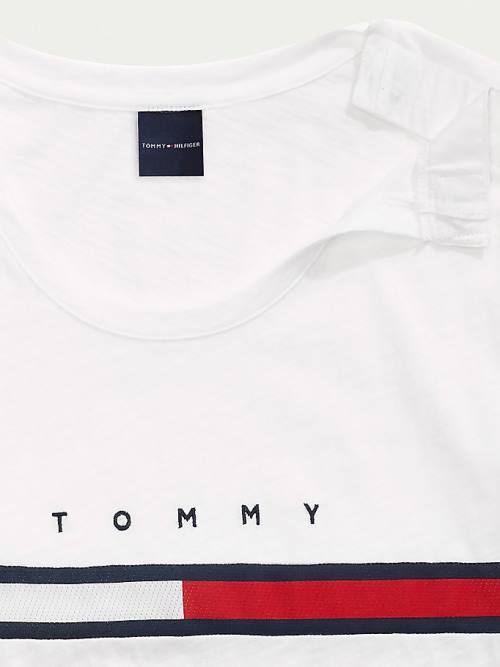 Tommy Hilfiger Adaptive Pure Pamuklu Tişört Kadın Beyaz | TH205LTB