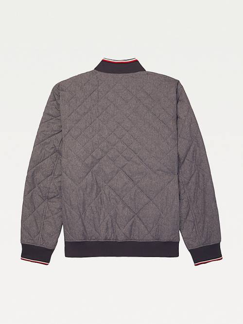 Tommy Hilfiger Adaptive Quilted Bomber Ceket Erkek Gri | TH814JAW