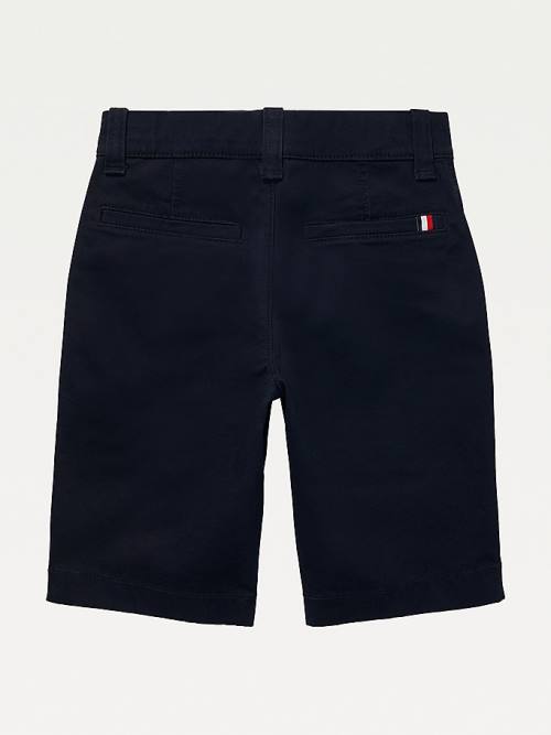 Tommy Hilfiger Adaptive Seated Fit Düz Front Shorts Pantolon Erkek Çocuk Mavi | TH150NLW