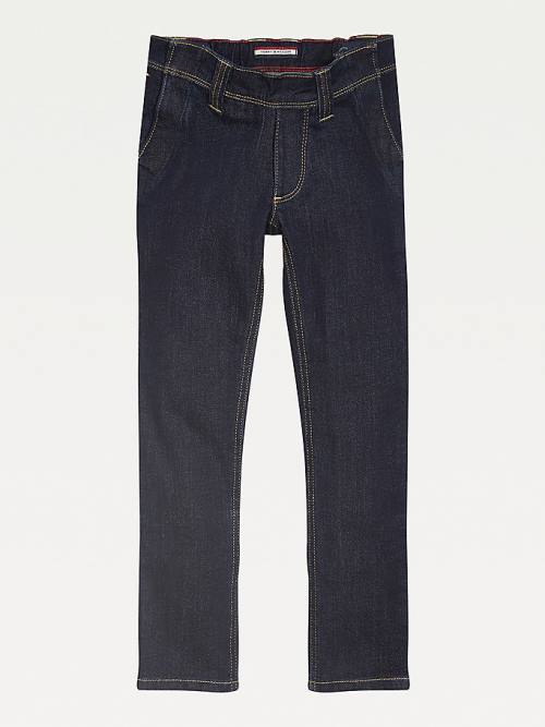 Tommy Hilfiger Adaptive Seated Fit Slim Straight Jean Pantolon Erkek Çocuk Mavi | TH973ZLN