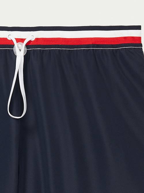 Tommy Hilfiger Adaptive Signature Mid Cut Cut Cut-Length Shorts Mayo Erkek Mavi | TH216VMR