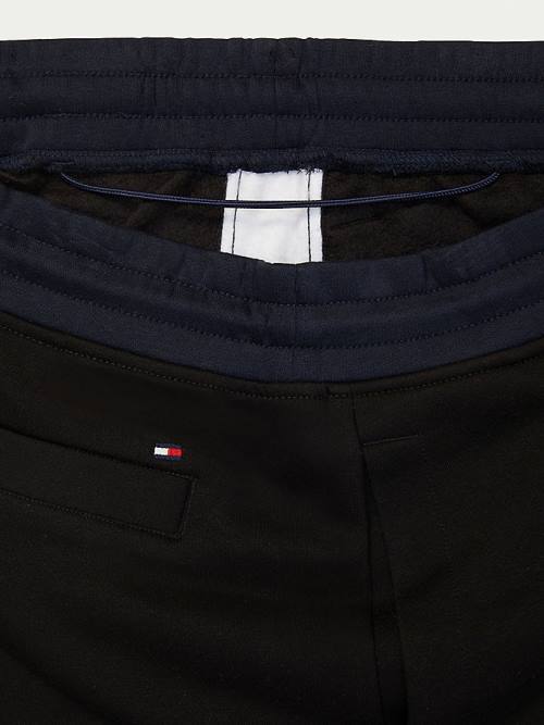 Tommy Hilfiger Adaptive Signature Sweat Şort Erkek Siyah | TH635TSX