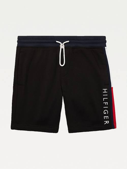 Tommy Hilfiger Adaptive Signature Sweat Şort Erkek Siyah | TH635TSX