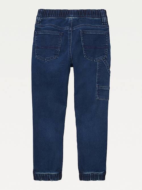 Tommy Hilfiger Adaptive Slim Straight Denim Joggers Jean Pantolon Erkek Çocuk Mavi | TH986WNR