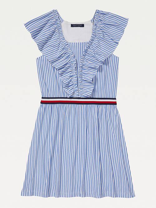 Tommy Hilfiger Adaptive Stripe Kolsuz Elbise Kiz Çocuk Mavi | TH469QUI