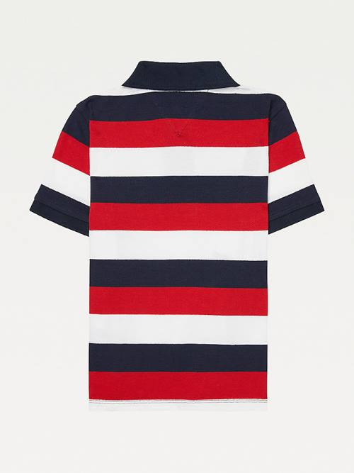 Tommy Hilfiger Adaptive Stripe Polo Tişört Erkek Çocuk Mavi | TH631OKL