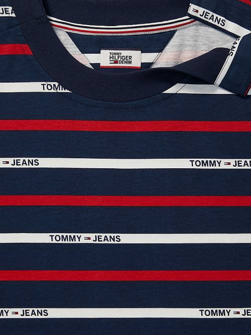 Tommy Hilfiger Adaptive Stripe Print Elbise Kadın Mavi | TH918PBM