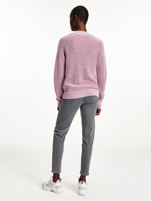 Tommy Hilfiger Alpaca Wool Relaxed Fit Jumper Kazak Kadın Pembe | TH496IQN