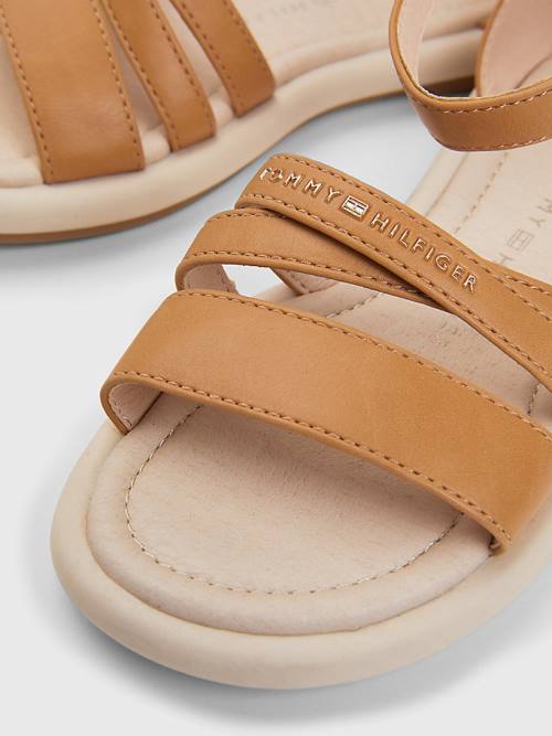 Tommy Hilfiger Ankle Askılı Logo Sandalet Kiz Çocuk Kahverengi | TH647VPI