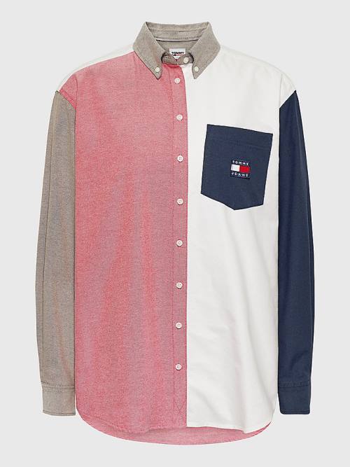 Tommy Hilfiger Archive Colour-Blocked Overshirt Gömlek Kadın Mavi | TH981ZYQ