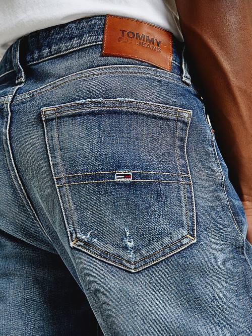 Tommy Hilfiger Austin Slim Tapered Distressed Jean Pantolon Erkek Denim | TH087MOY