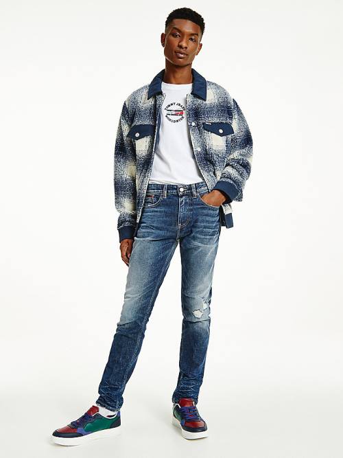 Tommy Hilfiger Austin Slim Tapered Distressed Jean Pantolon Erkek Denim | TH087MOY