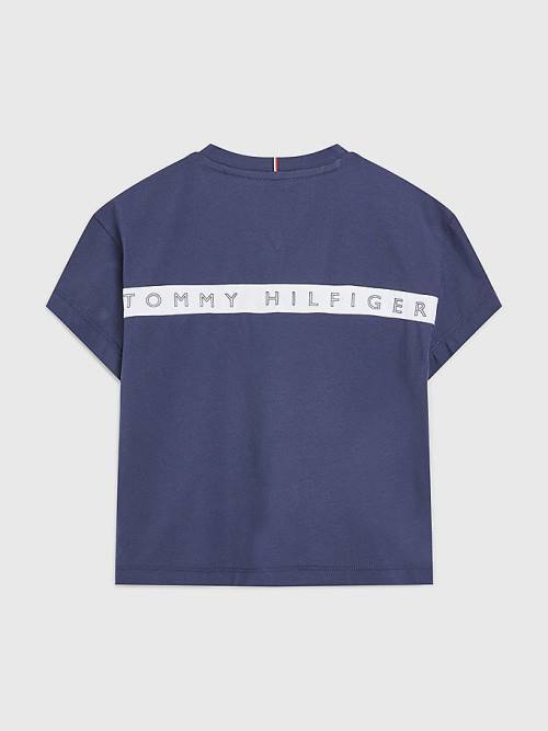 Tommy Hilfiger Back Logo Tişört Kiz Çocuk Mavi | TH405ROA