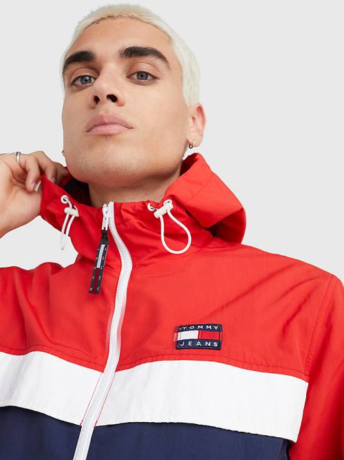 Tommy Hilfiger Badge Chicago Windbreaker Ceket Erkek Mavi | TH960QWB