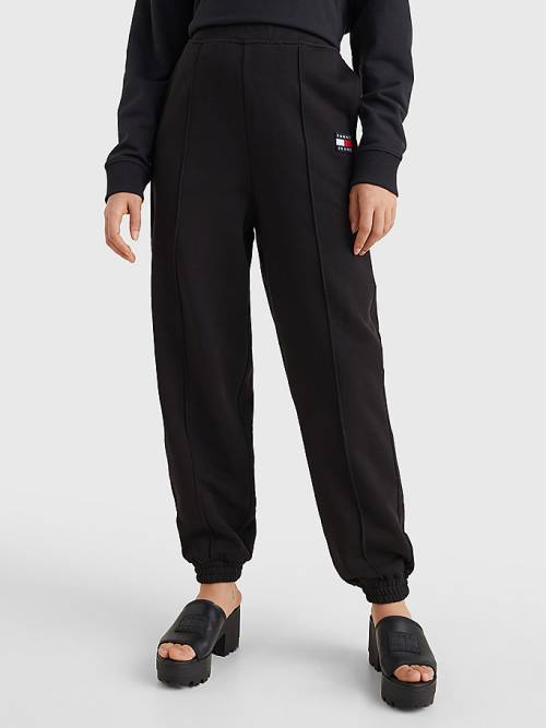 Tommy Hilfiger Badge Relaxed Fit Cuffed Joggers Pantolon Kadın Siyah | TH639YST