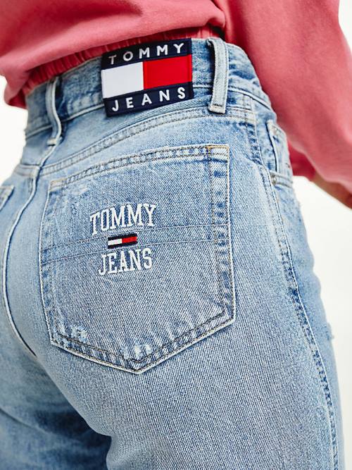 Tommy Hilfiger Betsy Mid Cut Cut Cut Rise Straight Hemp Jean Pantolon Kadın Denim | TH239FCA