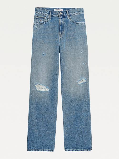 Tommy Hilfiger Betsy Mid Cut Cut Cut Rise Straight Hemp Jean Pantolon Kadın Denim | TH239FCA