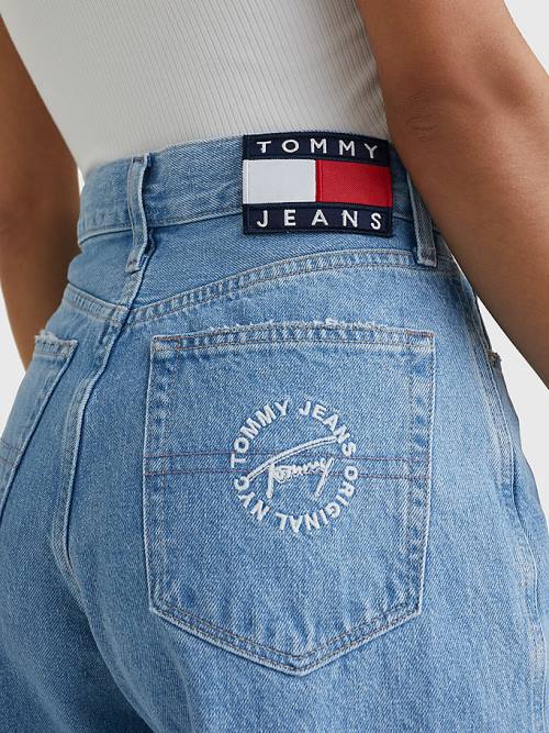 Tommy Hilfiger Betsy Mid Cut Cut Cut Rise Loose Jean Pantolon Kadın Denim | TH403YWS