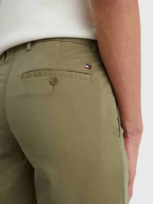 Tommy Hilfiger Bleecker Satin Slim Fit Chinos Pantolon Erkek Kahverengi | TH580AYN