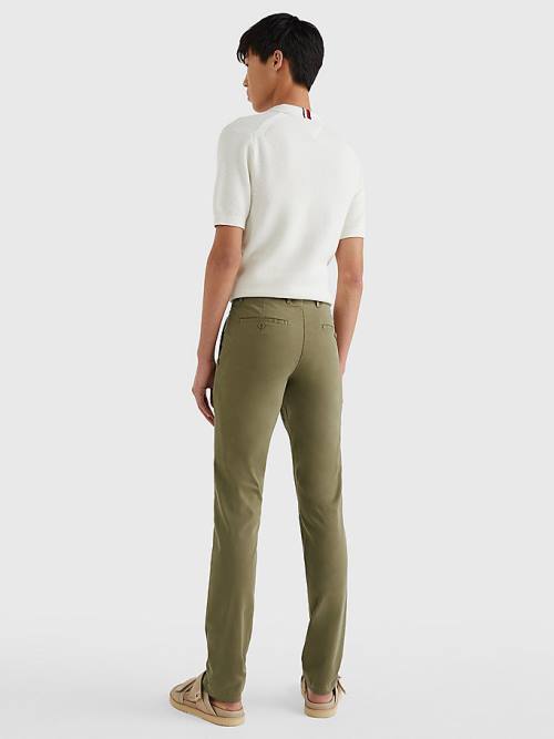 Tommy Hilfiger Bleecker Satin Slim Fit Chinos Pantolon Erkek Kahverengi | TH580AYN