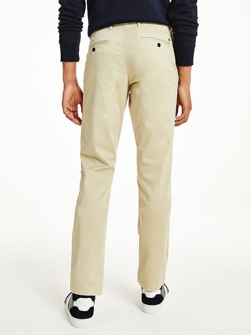 Tommy Hilfiger Bleecker Satin Slim Fit Chinos Pantolon Erkek Haki | TH762JCP