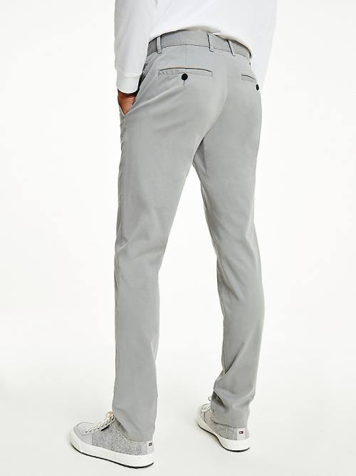 Tommy Hilfiger Bleecker Satin Slim Fit Chinos Pantolon Erkek Gri | TH942QEK