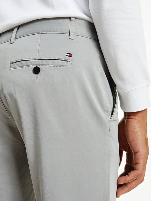 Tommy Hilfiger Bleecker Satin Slim Fit Chinos Pantolon Erkek Gri | TH942QEK