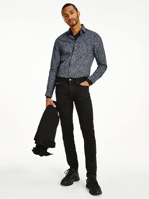 Tommy Hilfiger Bleecker Slim Black Jean Pantolon Erkek Denim | TH109UWI