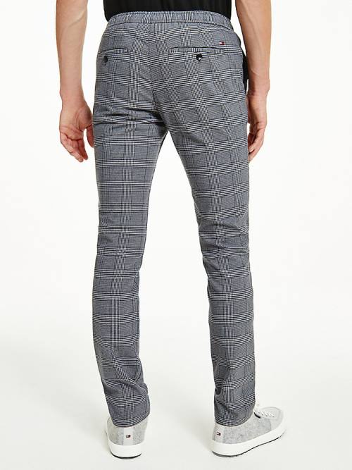 Tommy Hilfiger Bleecker Slim Fit Check Pantolon Erkek Gri | TH532PRE