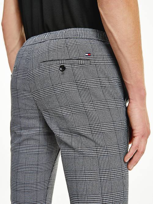 Tommy Hilfiger Bleecker Slim Fit Check Pantolon Erkek Gri | TH532PRE