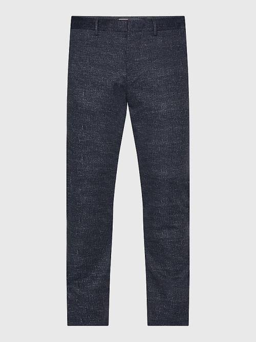 Tommy Hilfiger Bleecker Slim Fit Jersey Pantolon Erkek Mavi | TH607PMO