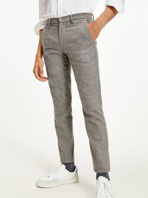 Tommy Hilfiger Bleecker Slim Woven Pantolon Erkek Gri | TH259SXD