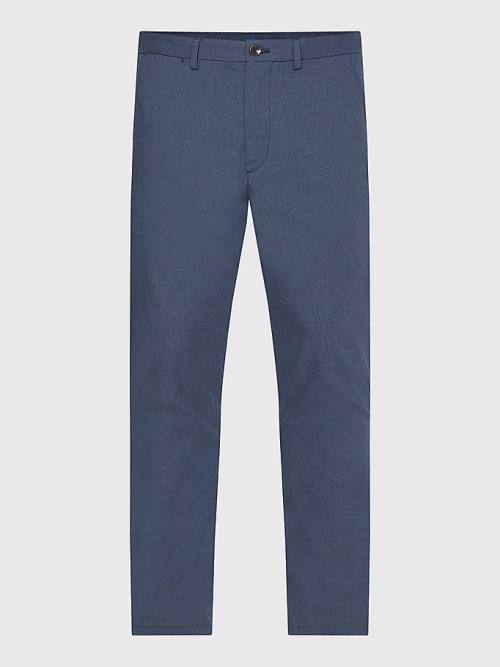 Tommy Hilfiger Bleecker Wool Look Slim Fit Pantolon Erkek Mavi | TH106BYV