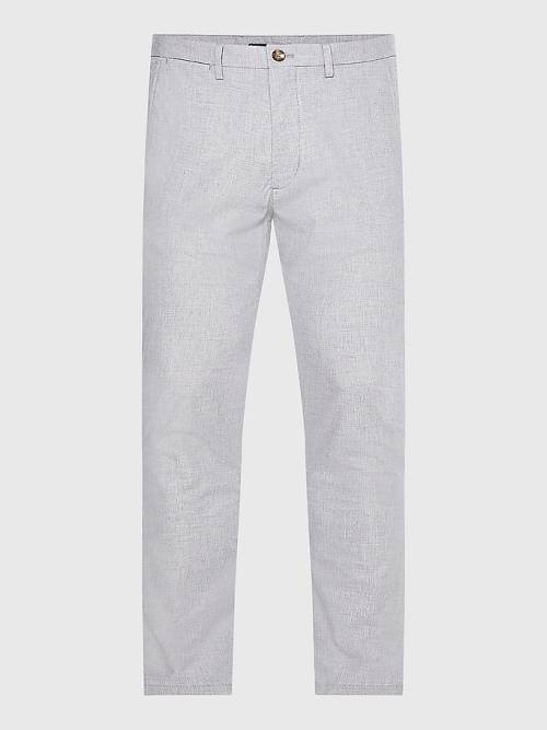 Tommy Hilfiger Bleecker Wool Look Slim Fit Pantolon Erkek Gri | TH928SGT