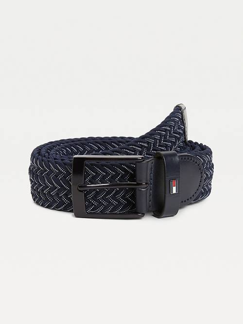 Tommy Hilfiger Braided Webbing Kemer Erkek Mavi | TH791VWY