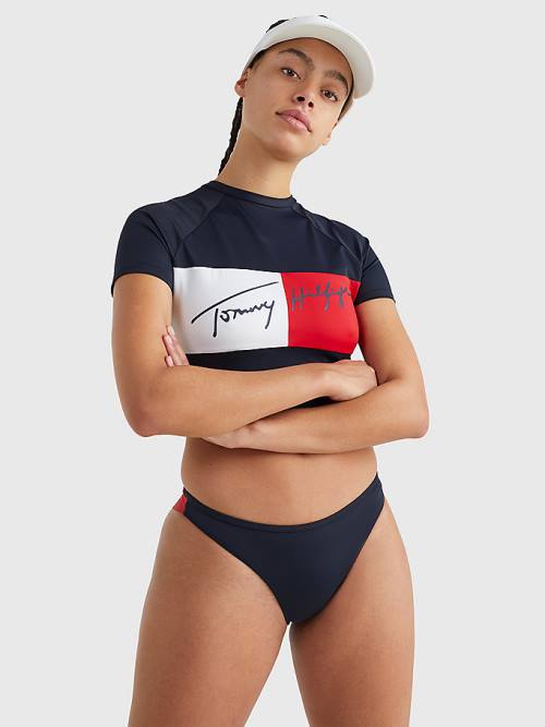 Tommy Hilfiger Brazilian Bikini Bottoms Mayo Kadın Mavi | TH602JEN