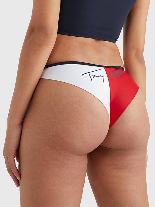 Tommy Hilfiger Brazilian Bikini Bottoms Mayo Kadın Mavi | TH602JEN