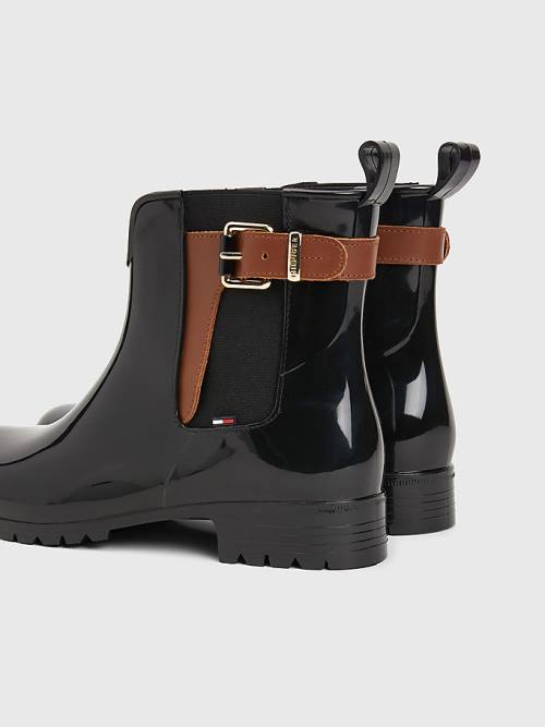 Tommy Hilfiger Buckled Ankle Wellies Bot Kadın Siyah | TH572SUG