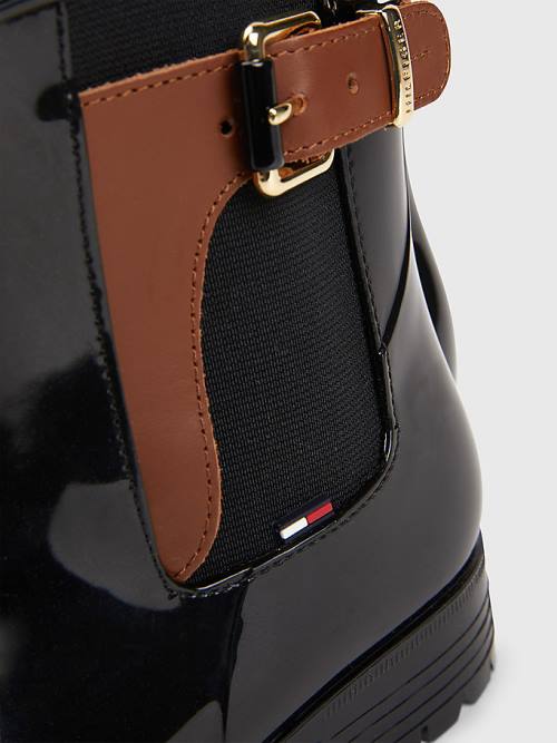 Tommy Hilfiger Buckled Ankle Wellies Bot Kadın Siyah | TH572SUG