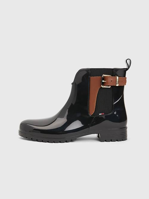 Tommy Hilfiger Buckled Ankle Wellies Bot Kadın Siyah | TH572SUG