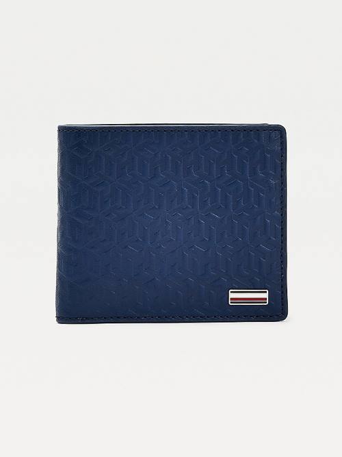 Tommy Hilfiger Business Monogram Extra Cards Coin Cüzdan Erkek Mavi | TH438NXB