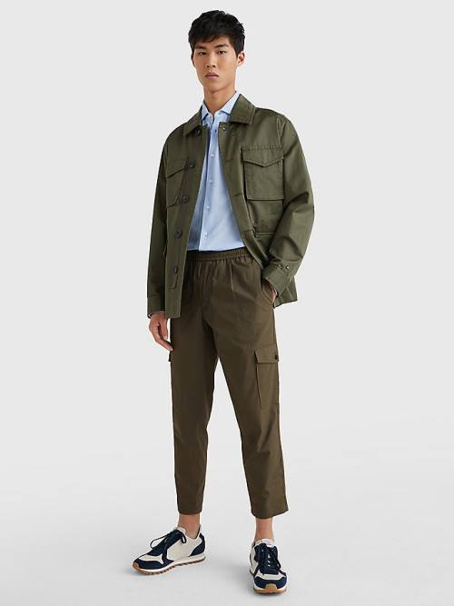 Tommy Hilfiger Cargo Relaxed Fit Poplin Chinos Pantolon Erkek Haki | TH983CAX