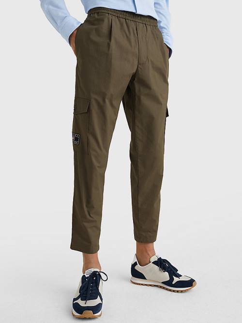 Tommy Hilfiger Cargo Relaxed Fit Poplin Chinos Pantolon Erkek Haki | TH983CAX