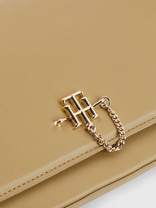 Tommy Hilfiger Chain Interlock Crossover Çanta Kadın Kahverengi | TH341BFL